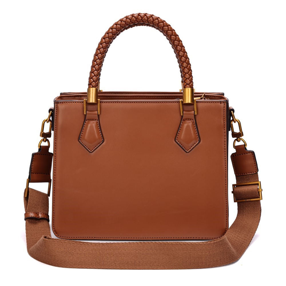 Bolsa Tote Santa Lolla Caramelo Alça Trançada