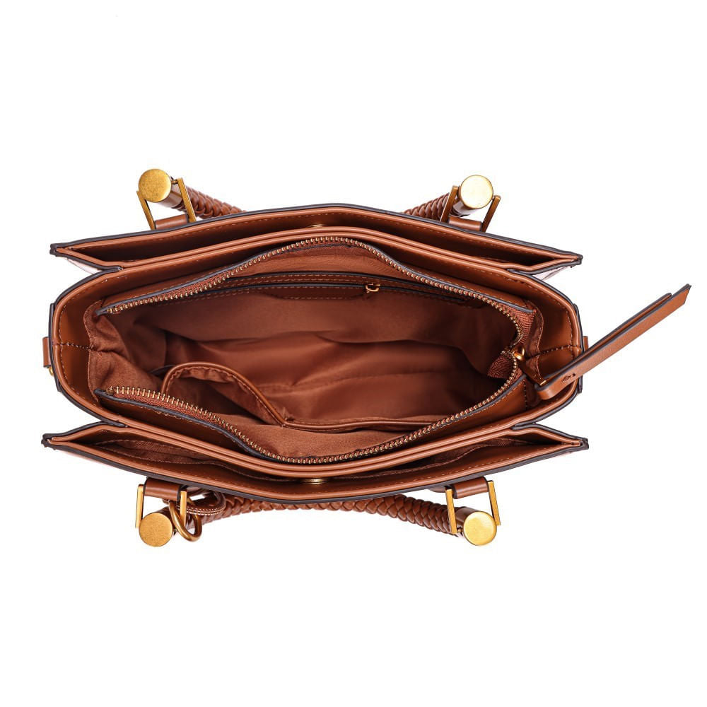 Bolsa Tote Santa Lolla Caramelo Alça Trançada