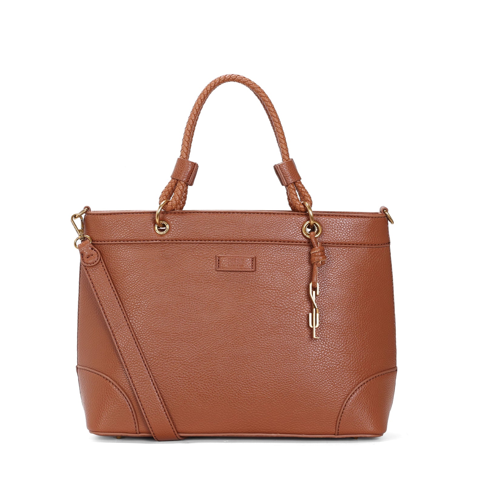 Bolsa Tote Santa Lolla Caramelo Alça Trançada