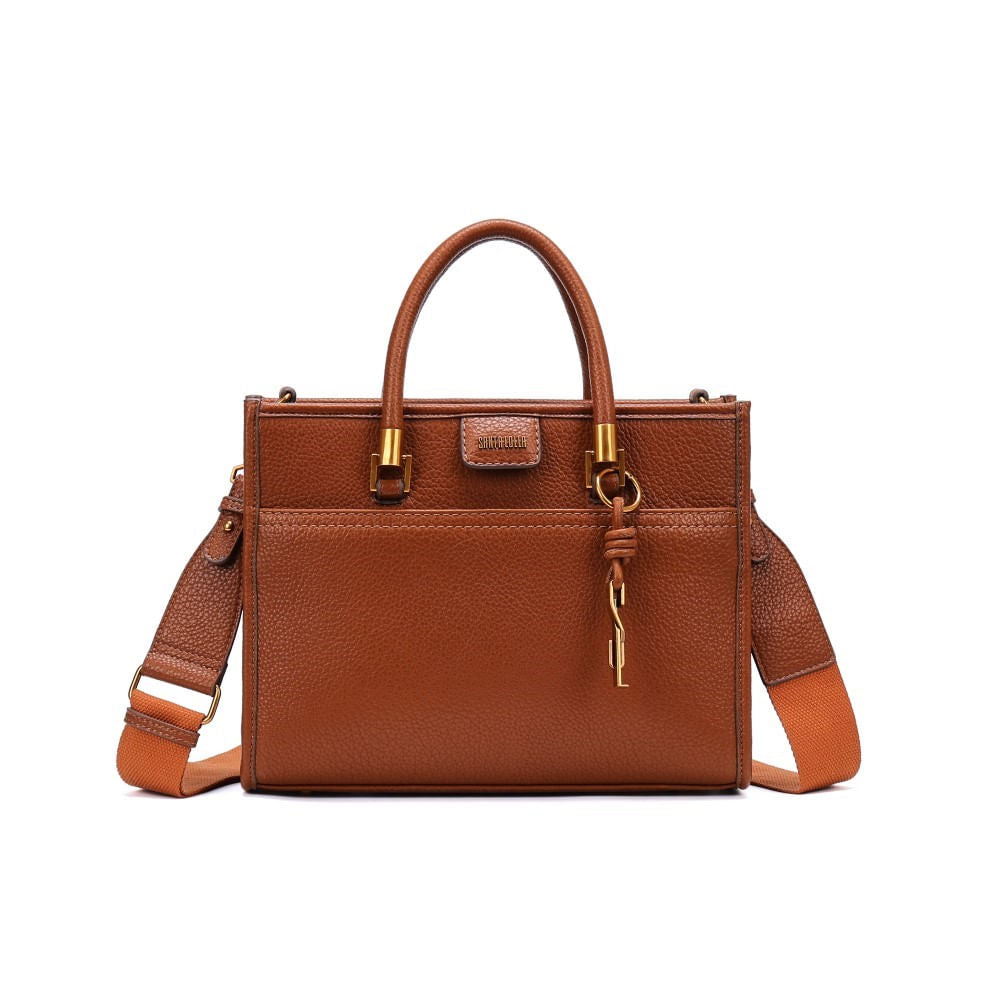 Bolsa Tote Santa Lolla Caramelo Alça Transversal