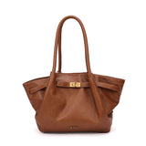 Bolsa Tote Santa Lolla Caramelo Fecho Metal