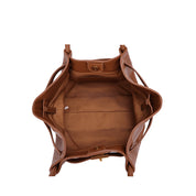 Bolsa Tote Santa Lolla Caramelo Fecho Metal