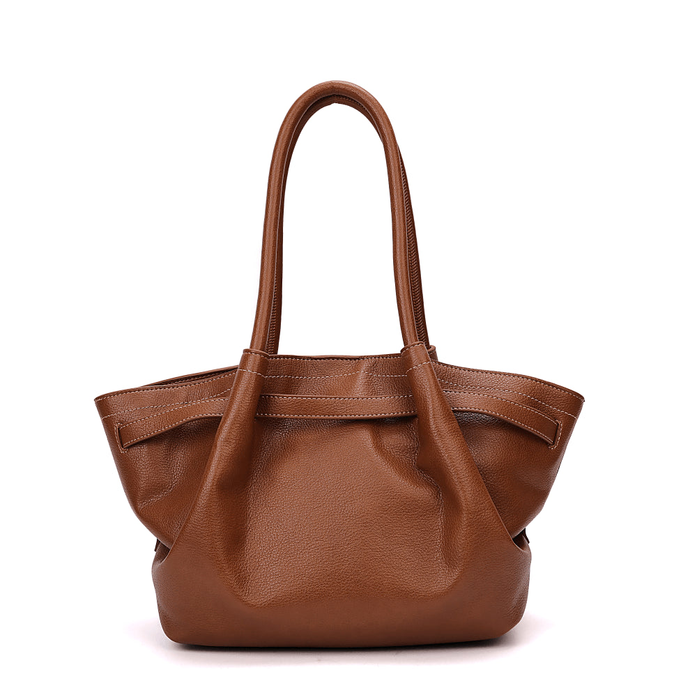 Bolsa Tote Santa Lolla Caramelo Fecho Metal