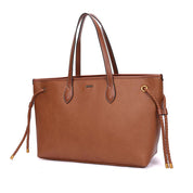 Bolsa Tote Santa Lolla Caramelo Ilhós Dourados