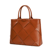 Bolsa Tote Santa Lolla Caramelo Recortes Geométricos