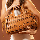 Bolsa Tote Santa Lolla Caramelo Soft Safari Grande