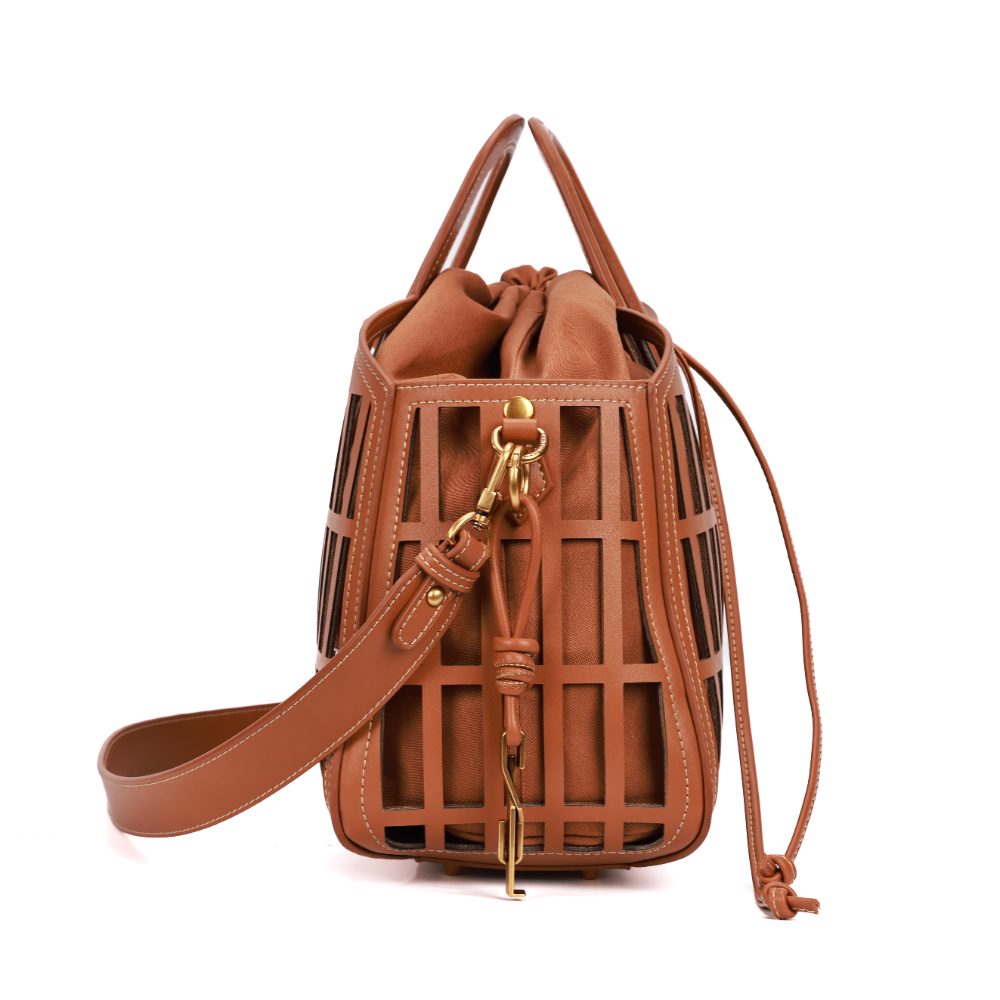 Bolsa Tote Santa Lolla Caramelo Soft Safari Grande
