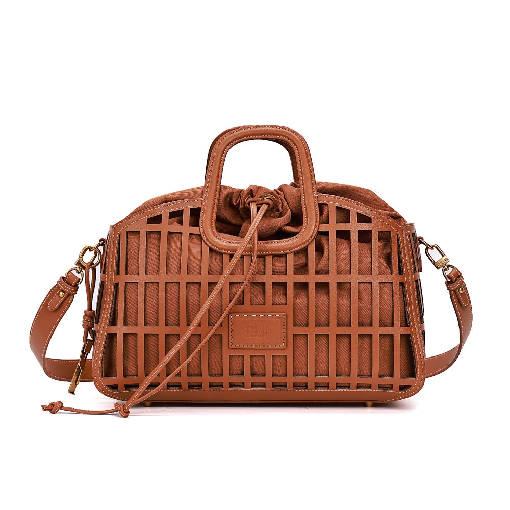 Bolsa Tote Santa Lolla Caramelo Soft Safari Grande