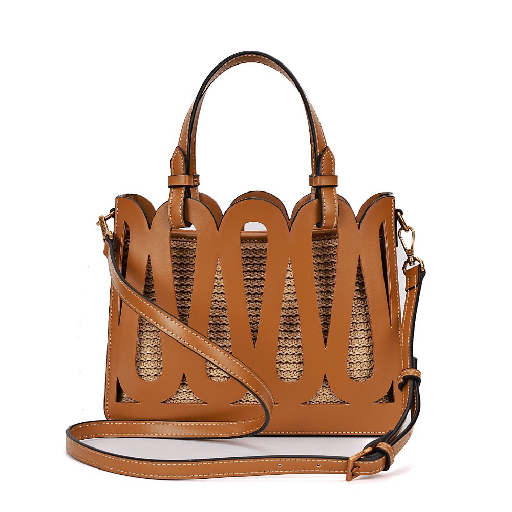 Bolsa Tote Santa Lolla Caramelo Trama Palha