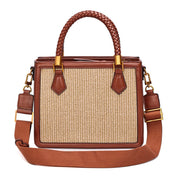 Bolsa Tote Santa Lolla Caramelo Tramada Alça Dupla