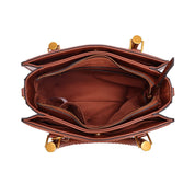 Bolsa Tote Santa Lolla Caramelo Tramada Alça Dupla
