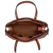 Bolsa Tote Santa Lolla Caramelo Tramado Alça Tiracolo