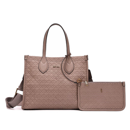 Bolsa Tote Santa Lolla Cinza Fog Com Clutch