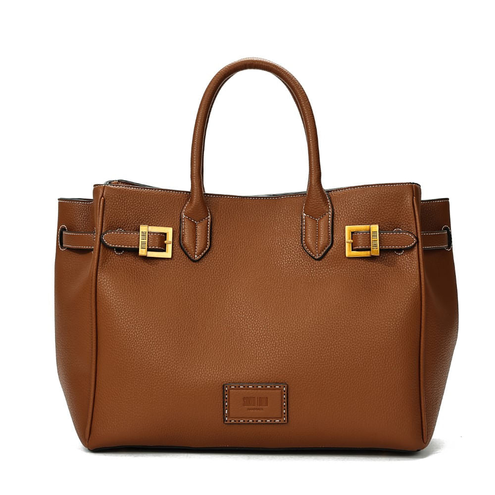 Bolsa Tote Santa Lolla Grande Caramelo Alça De Mão
