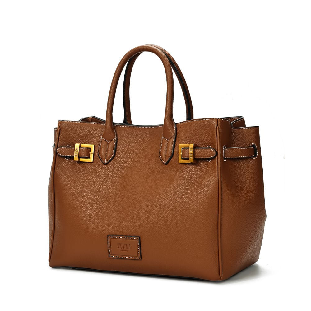 Bolsa Tote Santa Lolla Grande Caramelo Alça De Mão