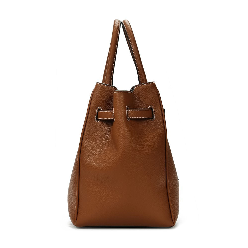 Bolsa Tote Santa Lolla Grande Caramelo Alça De Mão