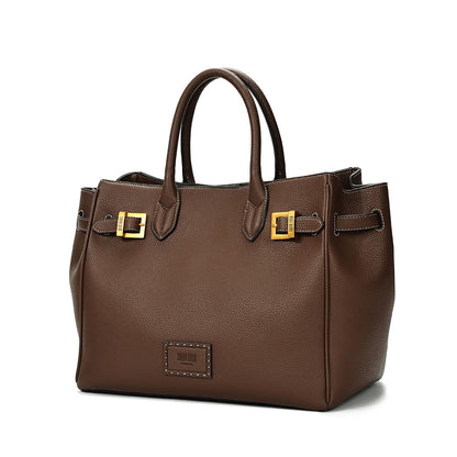 Bolsa Tote Santa Lolla Grande Marrom Alça De Mão