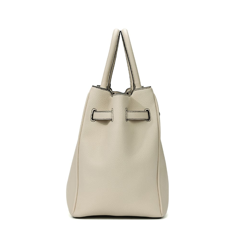 Bolsa Tote Santa Lolla Grande Off White Alça De Mão