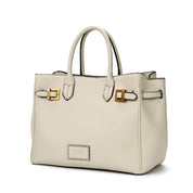 Bolsa Tote Santa Lolla Grande Off White Alça De Mão