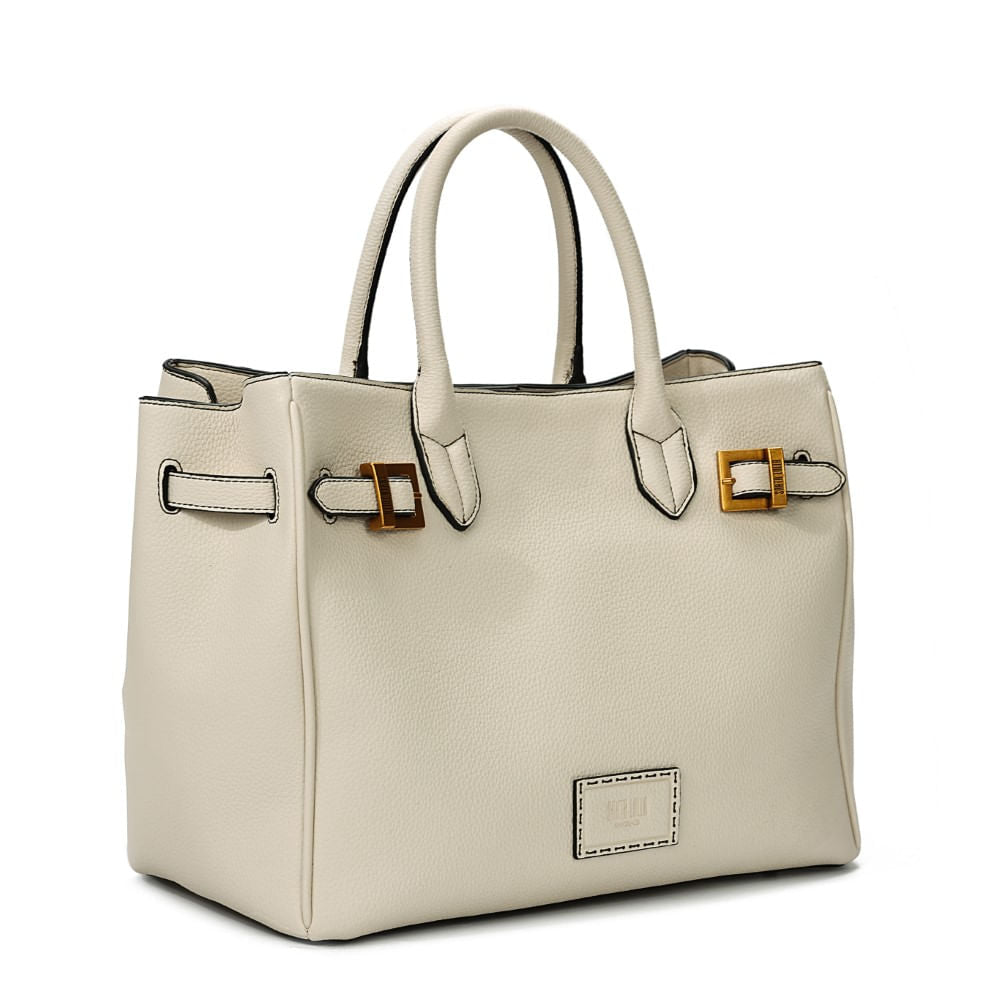 Bolsa Tote Santa Lolla Grande Off White Alça De Mão