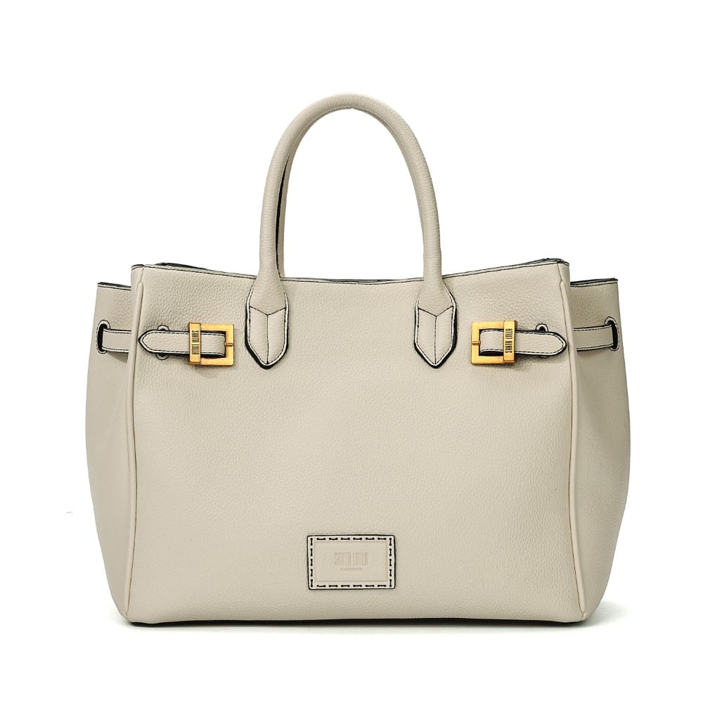 Bolsa Tote Santa Lolla Grande Off White Alça De Mão