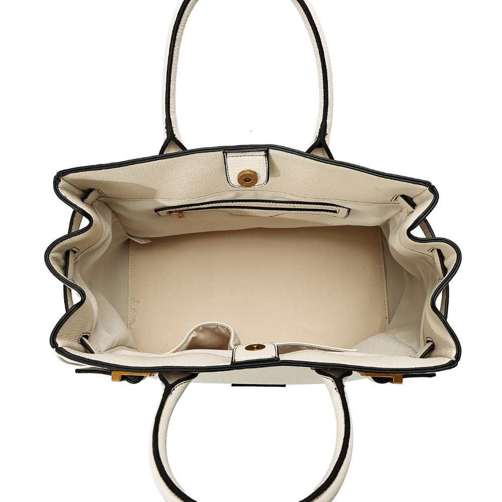 Bolsa Tote Santa Lolla Grande Off White Alça De Mão