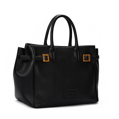 Bolsa Tote Santa Lolla Grande Preta Alça De Mão