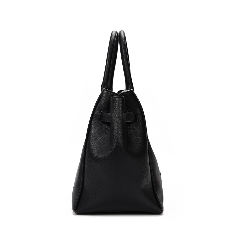 Bolsa Tote Santa Lolla Grande Preta Alça De Mão