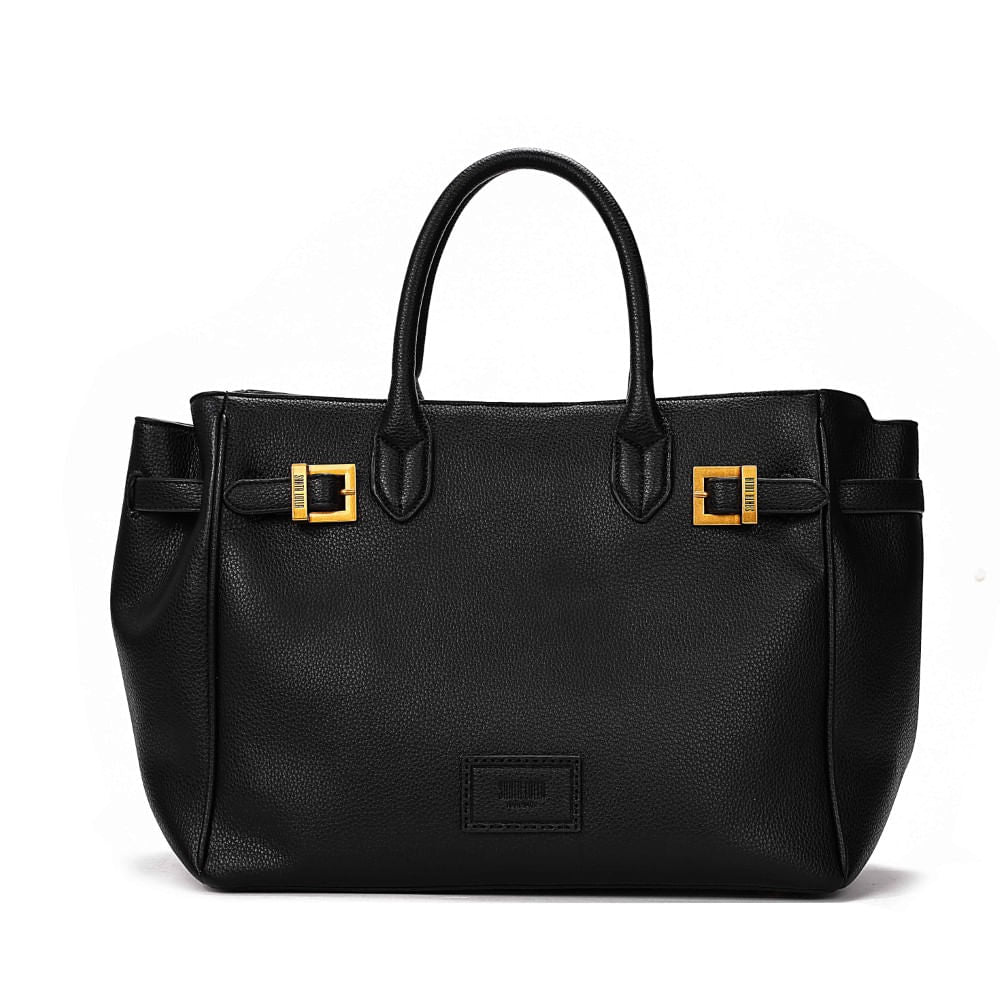 Bolsa Tote Santa Lolla Grande Preta Alça De Mão