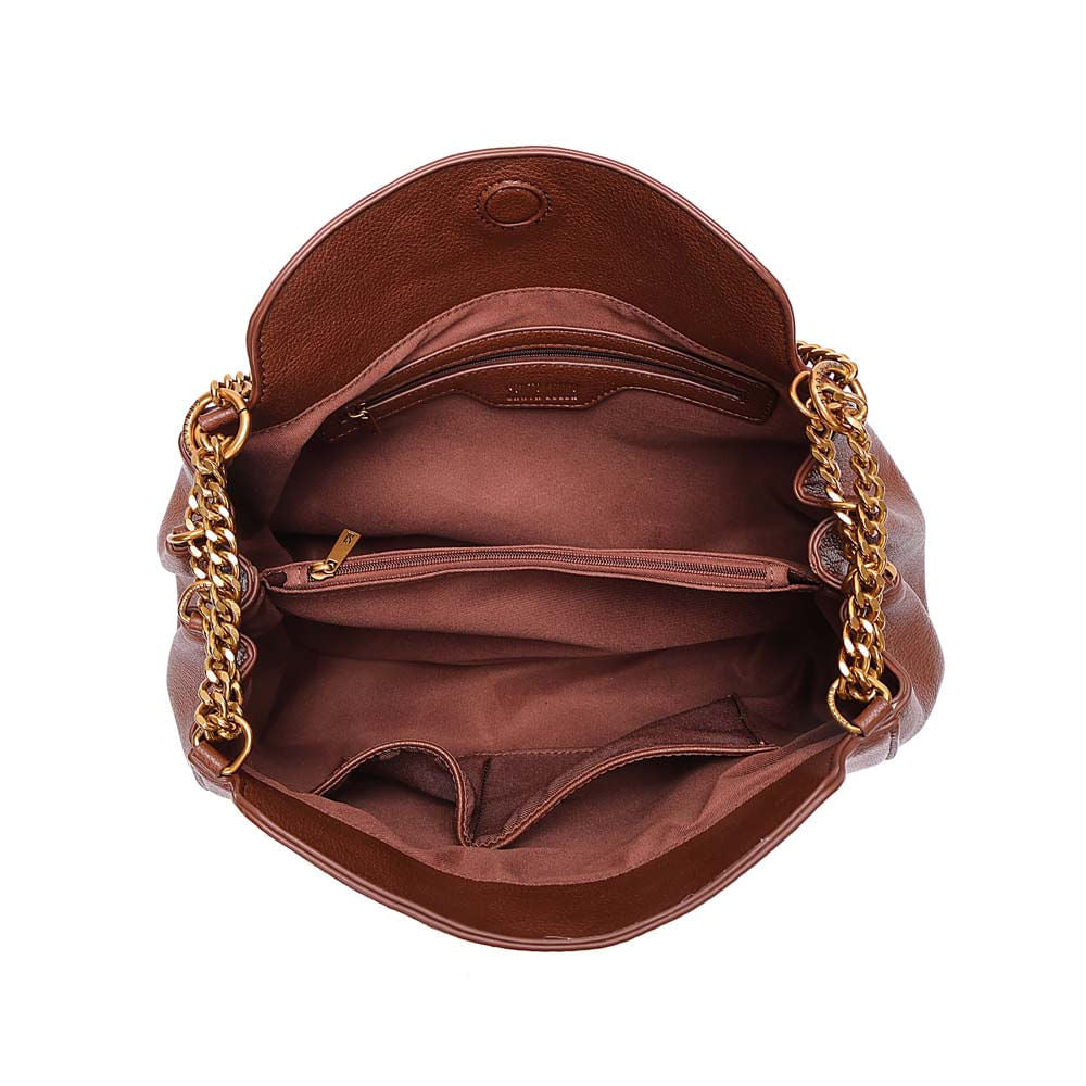 Bolsa Tote Santa Lolla Marrom Alça Corrente