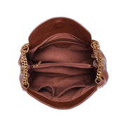 Bolsa Tote Santa Lolla Marrom Alça Corrente