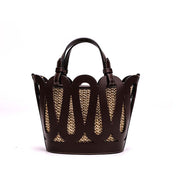 Bolsa Tote Santa Lolla Marrom Alça Tiracolo