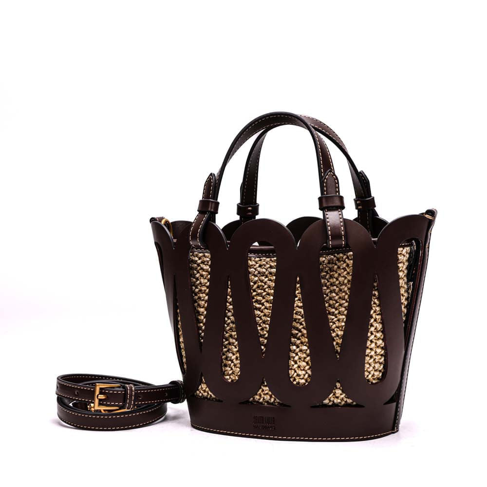 Bolsa Tote Santa Lolla Marrom Alça Tiracolo