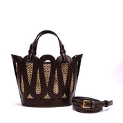 Bolsa Tote Santa Lolla Marrom Alça Tiracolo