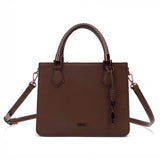 Bolsa Tote Santa Lolla Marrom Alça Trançada
