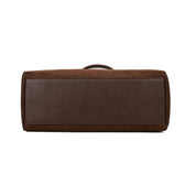 Bolsa Tote Santa Lolla Marrom Camurça Grande