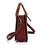 Bolsa Tote Santa Lolla Marrom Canvas Duas Alças 