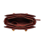 Bolsa Tote Santa Lolla Marrom Canvas Duas Alças 