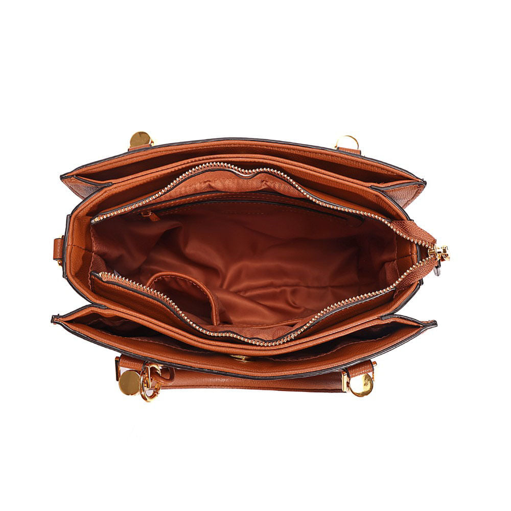 Bolsa Tote Santa Lolla Marrom Duas Alças