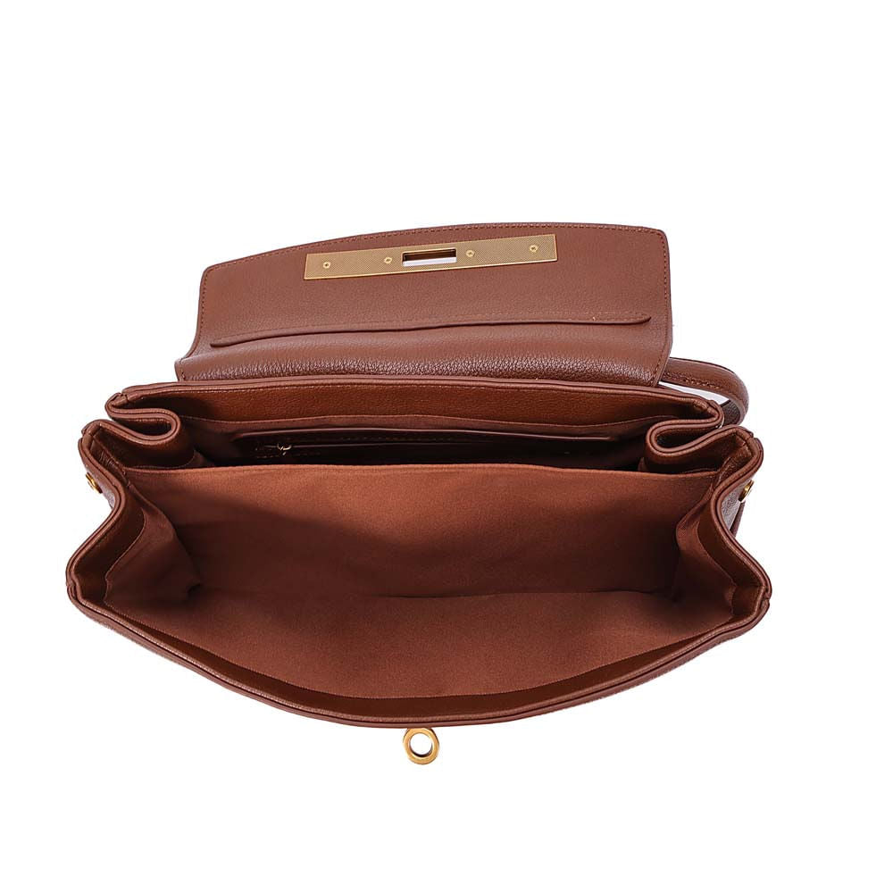 Bolsa Tote Santa Lolla Marrom Floater Alça Dupla