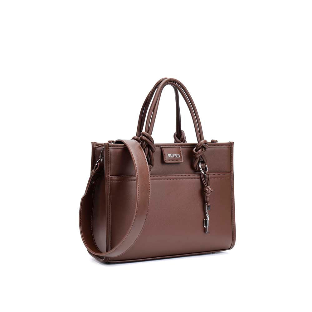 Bolsa Tote Santa Lolla Marrom Grande Alça Removível