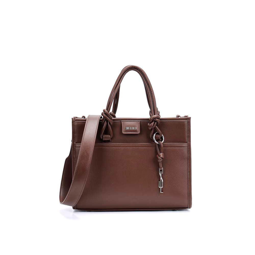 Bolsa Tote Santa Lolla Marrom Grande Alça Removível