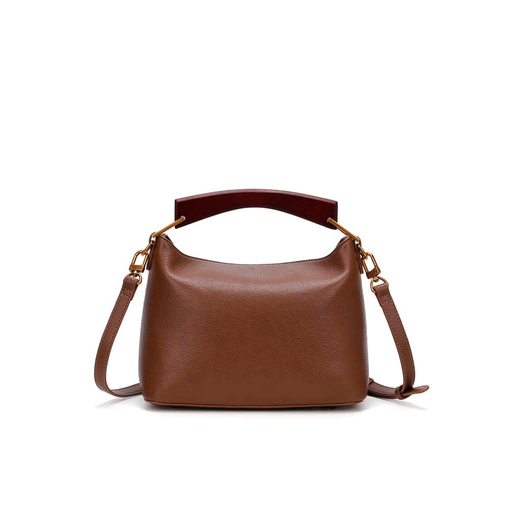 Bolsa Tote Santa Lolla Marrom Média Alça Dupla