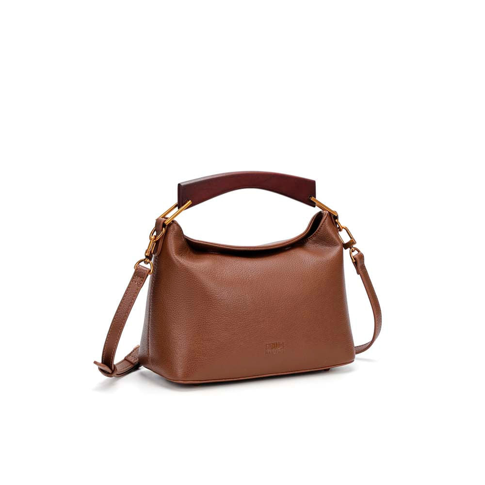 Bolsa Tote Santa Lolla Marrom Média Alça Dupla