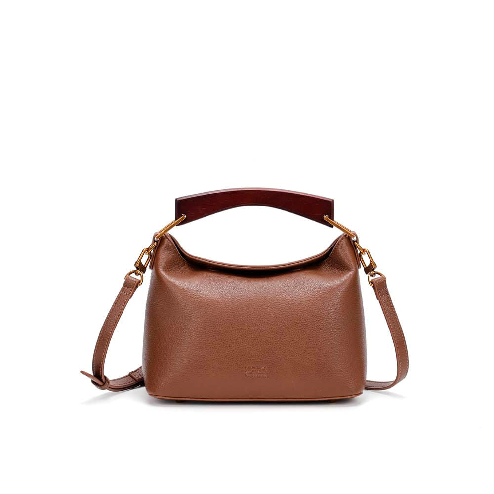 Bolsa Tote Santa Lolla Marrom Média Alça Dupla