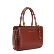 Bolsa Tote Santa Lolla Marrom Pesponto 