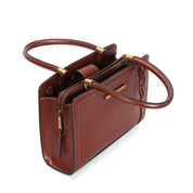 Bolsa Tote Santa Lolla Marrom Pesponto 