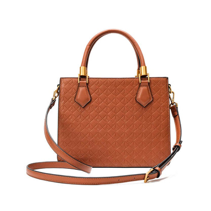 Bolsa Tote Santa Lolla Marrom Texturizada Alça Longa