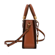 Bolsa Tote Santa Lolla Marrom Tressê Alça Tiracolo
