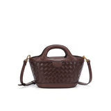 Bolsa Tote Santa Lolla Marrom Tressê Alça Tiracolo